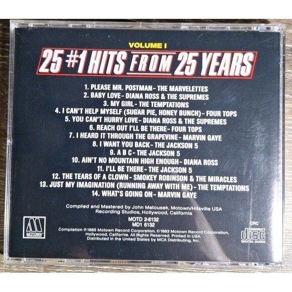 Motown CD's- 25 #1 Hits From 25 Years Vol 1 & 2- 2 CD Set Various Artists- - Picture 4 of 8